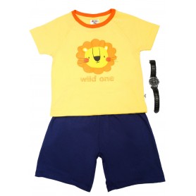 Summer Round Lion Head Cartoon with Short Pant