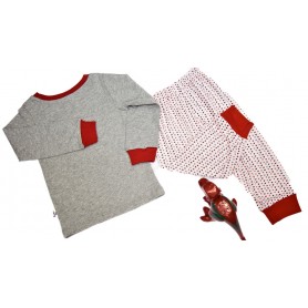 Unisex Cute Car Cartoon Long Sleeve Pajamas
