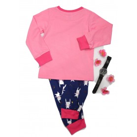 Unisex Cute Rabbit Cartoon Long Sleeve Pajamas