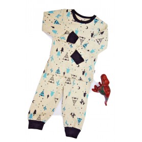 Unisex Cute Print Design Long Sleeve Pajamas