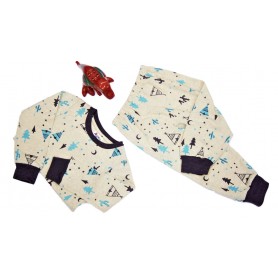 Unisex Cute Print Design Long Sleeve Pajamas