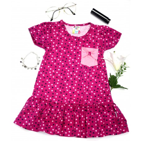 Fashion Pink Flower Dress