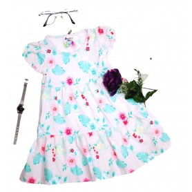 Fashion Grey Flower Dress
