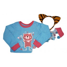 Unisex Cute Bear Cartoon Long Sleeve Pajamas
