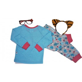 Unisex Cute Bear Cartoon Long Sleeve Pajamas