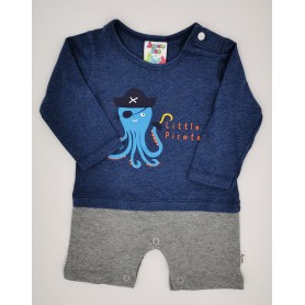 Baby Boy L/Sleeve Romper R-96NY/Navy Blue