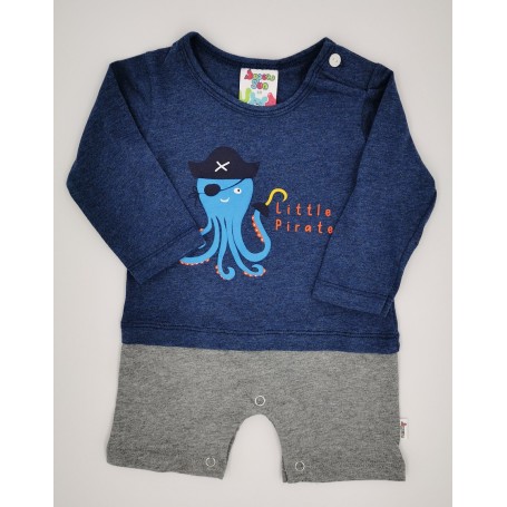 Baby Boy L/Sleeve Romper R-96NY/Navy Blue
